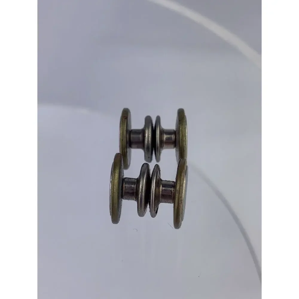 Art Deco Wavy Silver Gold Tone Cufflinks Repousse Snap Link Vintage